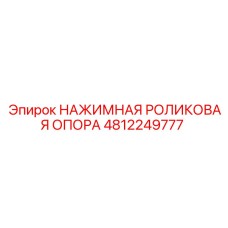 4812249777 НАЖИМНАЯ РОЛИКОВАЯ ОПОРА Epiroc