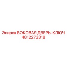 4812273318 БОКОВАЯ ДВЕРЬ-КЛЮЧ Epiroc