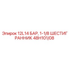 48H101/08 12L14 БАР, 1-1/8 ШЕСТИГРАННИК Epiroc