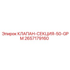2657179160 КЛАПАН-СЕКЦИЯ-50-GPM Epiroc