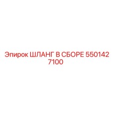 5501427100 ШЛАНГ В СБОРЕ Эпирок