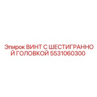 5531060300 ВИНТ С ШЕСТИГРАННОЙ ГОЛОВКОЙ Epiroc