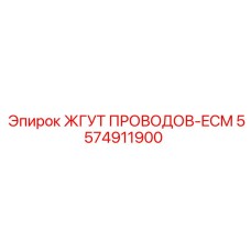 5574911900 ЖГУТ ПРОВОДОВ-ECM Epiroc