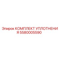 5580005590 КОМПЛЕКТ УПЛОТНЕНИЯ Эпирок