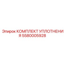 5580005928 КОМПЛЕКТ УПЛОТНЕНИЯ Эпирок