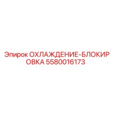 5580016173 ОХЛАЖДЕНИЕ-БЛОКИРОВКА Epiroc