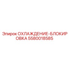 5580018585 ОХЛАЖДЕНИЕ-БЛОКИРОВКА Epiroc