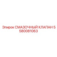 5580081063 СМАЗОЧНЫЙ КЛАПАН Epiroc