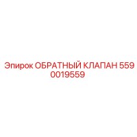 5590019559 ОБРАТНЫЙ КЛАПАН Epiroc