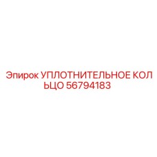 56794183 УПЛОТНИТЕЛЬНОЕ КОЛЬЦО Эпирок