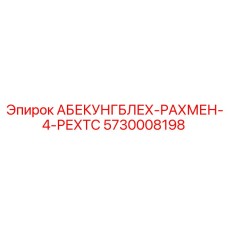 5730008198 АБЕКУНГБЛЕХ-РАХМЕН-4-РЕХТС Epiroc