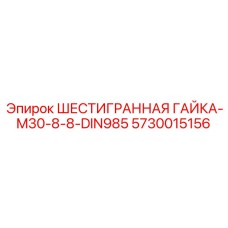 5730015156 ШЕСТИГРАННАЯ ГАЙКА-M30-8-8-DIN985 Epiroc
