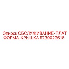 5730023616 ОБСЛУЖИВАНИЕ-ПЛАТФОРМА-КРЫШКА Epiroc