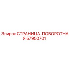 57950701 СТРАНИЦА-ПОВОРОТНАЯ Epiroc