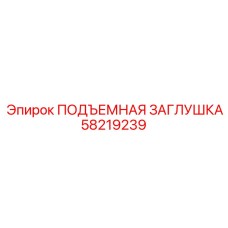 58219239 ПОДЪЕМНАЯ ЗАГЛУШКА Epiroc