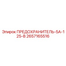 2657165516 ПРЕДОХРАНИТЕЛЬ-5А-125-В Epiroc