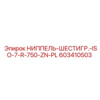603410503 НИППЕЛЬ-ШЕСТИГР.-ISO-7-R-750-ZN-PL Epiroc