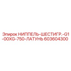 603604300 НИППЕЛЬ-ШЕСТИГР.-G1-00XG-750-ЛАТУНЬ Epiroc