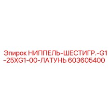603605400 НИППЕЛЬ-ШЕСТИГР.-G1-25XG1-00-ЛАТУНЬ Epiroc