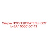 6060100143 ПОСЛЕДОВАТЕЛЬНОСТЬ-ВАЛ Epiroc
