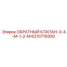 6210719300 ОБРАТНЫЙ КЛАПАН-3-4-M-1-2-M Epiroc