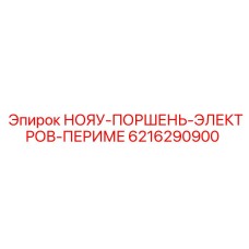 6216290900 НОЯУ-ПОРШЕНЬ-ЭЛЕКТРОВ-ПЕРИМЕ Epiroc