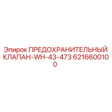 6216600100 ПРЕДОХРАНИТЕЛЬНЫЙ КЛАПАН-WH-43-473 Epiroc