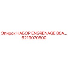 6219070500 НАБОР ENGRENAGE 80A… Epiroc