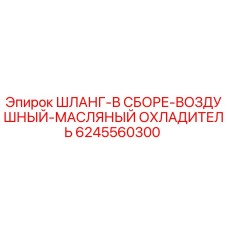 6245560300 ШЛАНГ-В СБОРЕ-ВОЗДУШНЫЙ-МАСЛЯНЫЙ ОХЛАДИТЕЛЬ Эпирок