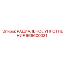 666600031 РАДИАЛЬНОЕ УПЛОТНЕНИЕ Epiroc
