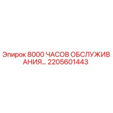 2205601443 8000 ЧАСОВ ОБСЛУЖИВАНИЯ Epiroc