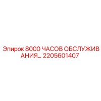 2205601407 - 8000 ЧАСОВ ОБСЛУЖИВАНИЯ - Эпирок