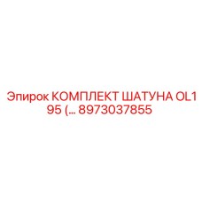 8973037855 КОМПЛЕКТ ШАТУНА OL195 by Epiroc