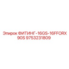 9753231809 ФИТИНГ-16GS-16FFORX90S Epiroc