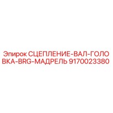 9170023380 СЦЕПЛЕНИЕ-ВАЛ-ГОЛОВКА-BRG-МАДРЕЛЬ Epiroc