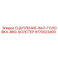 9170023400 СЦЕПЛЕНИЕ-ВАЛ-ГОЛОВКА-BRG-БОЛСТЕР Epiroc