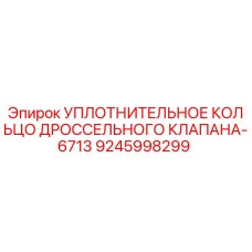 9245998299 УПЛОТНИТЕЛЬНОЕ КОЛЬЦО ДРОССЕЛЬНОГО КЛАПАНА-6713 Epiroc