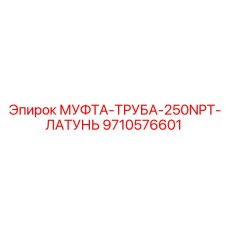 9710576601 МУФТА-ТРУБА-250NPT-ЛАТУНЬ Epiroc