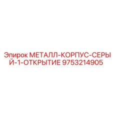 9753214905 МЕТАЛЛ-КОРПУС-СЕРЫЙ-1-ОТКРЫТИЕ Epiroc