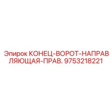 9753218221 КОНЕЦ-ВОРОТ-НАПРАВЛЯЮЩАЯ-ПРАВ. Epiroc