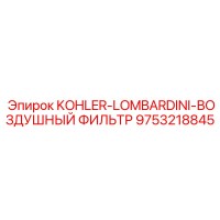 9753218845 KOHLER-LOMBARDINI-ВОЗДУШНЫЙ ФИЛЬТР Epiroc