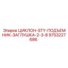 9753227686 ЦИКЛОН-STY-ПОДЪЕМНИК-ЗАГЛУШКА-2-3-8 Epiroc