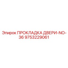 9753229061 ПРОКЛАДКА ДВЕРИ-NO-36 | Epiroc