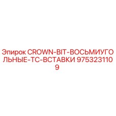 9753231109 CROWN-BIT-ВОСЬМИУГОЛЬНЫЕ-TC-ВСТАВКИ Epiroc