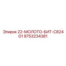 9753234381 - 22-МОЛОТО-БИТ-C824G1 - Epiroc