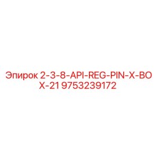 9753239172 2-3-8-API-REG-PIN-X-BOX-21 Epiroc
