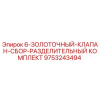 9753243494 6-ЗОЛОТОЧНЫЙ-КЛАПАН-СБОР-РАЗДЕЛИТЕЛЬНЫЙ КОМПЛЕКТ Epiroc