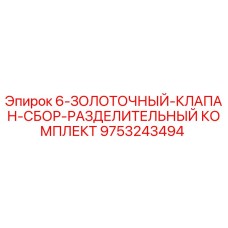 9753243494 6-ЗОЛОТОЧНЫЙ-КЛАПАН-СБОР-РАЗДЕЛИТЕЛЬНЫЙ КОМПЛЕКТ Epiroc