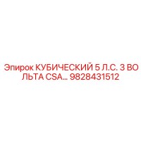 9828431512 КУБИЧЕСКИЙ 5 Л.С. 3 ВОЛЬТА CSA… Epiroc