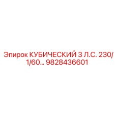 9828436601 КУБИЧЕСКИЙ 3 Л.С. 230/1/60… | Epiroc